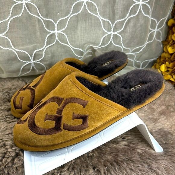 (K1) UGG Men's Scuff Logo Il Slippers, Size 11 - Picture 2 of 11